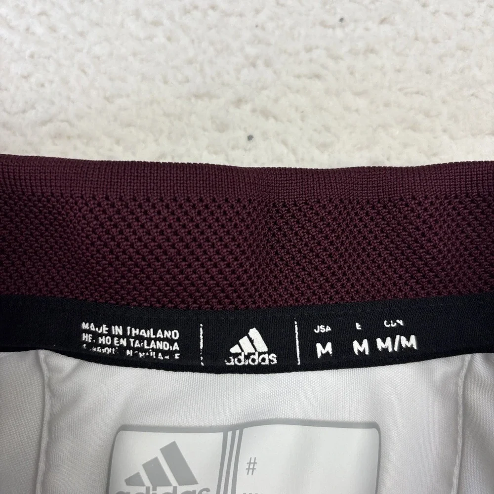 MISSISSIPPI STATE BULLDOGS x ADIDAS Mens Polo Shirt Medium White Golf Stretch SS